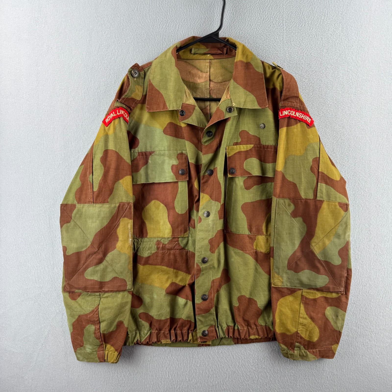 Vintage 50s Italian San Marco Camo Jacket Mens M/L Military Royal Lincolnshire Vintage 50s Italian San Marco Camo Jacket Mens M/L Military Royal Lincolnshire