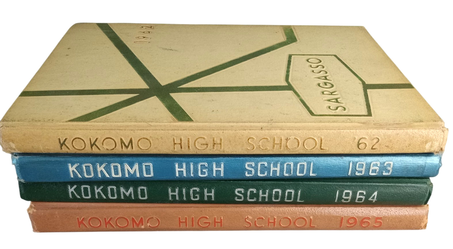 1962 1963 1964 1965  KOKOMO HIGH SCHOOL Sargasso Yearbook Lot Indiana 1960\'s
