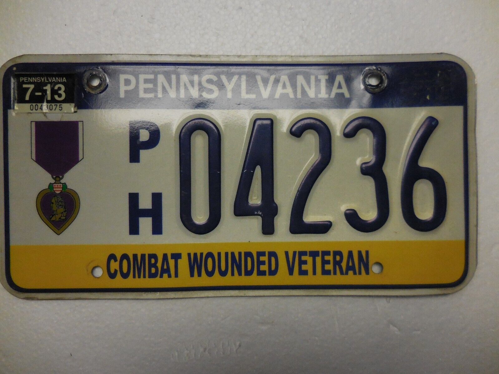Pa.COMBAT WOUNDED VETERAN 