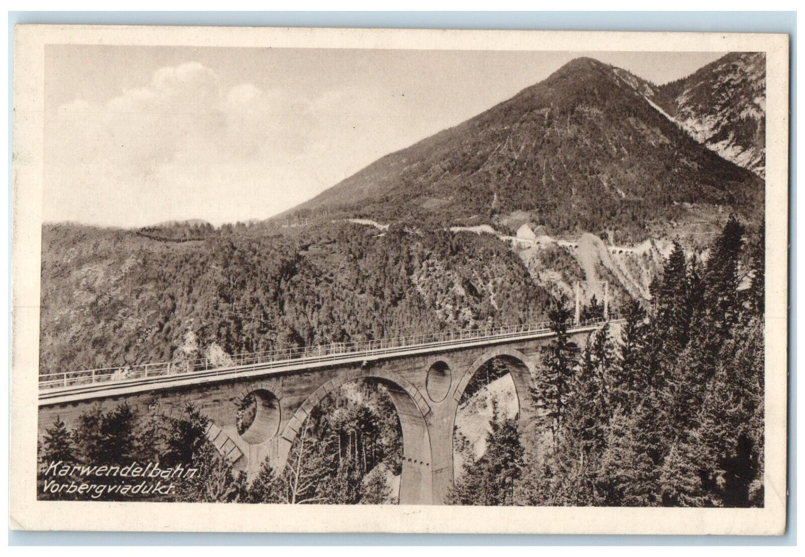 c1920's Karwendelbahn Vorberg Viaduct Mittenwald Germany Unposted Postcard