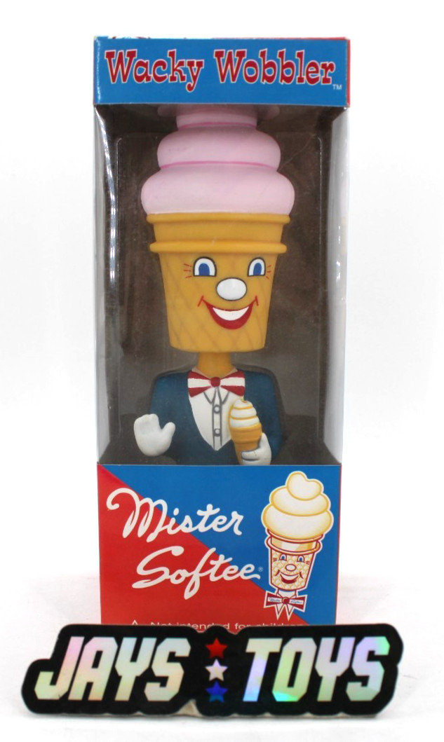 Wacky Wobbler Bobblehead Mister Softee 2002 Funko New in Box Wacky Wobbler Bobblehead Mister Softee 2002 Funko New in Box