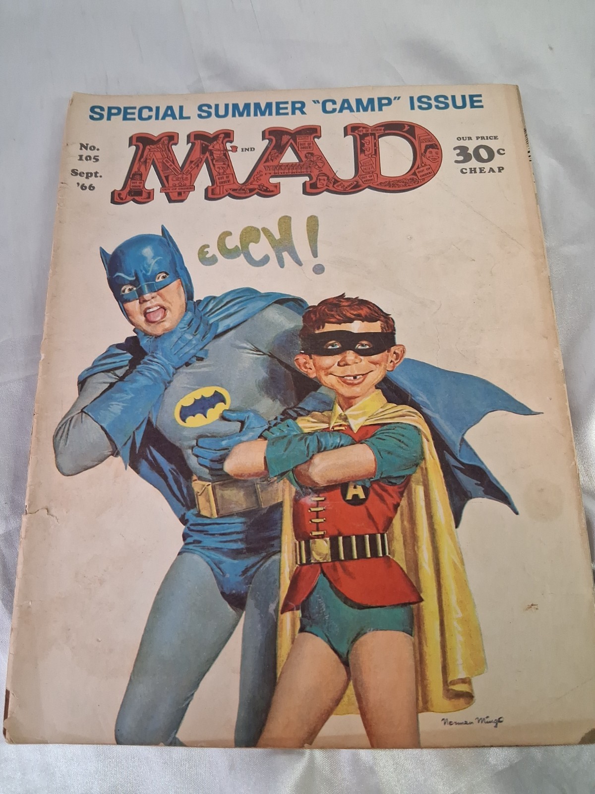 Mad Magazine #105 September 1966 Batman / Summer Camp Cover Mad Magazine #105 September 1966 Batman / Summer Camp Cover