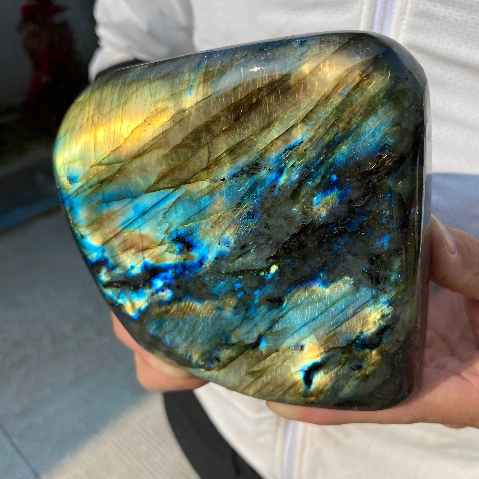 3lb Natural Labradorite Gorgeous Feldspar Crystal freeform Specimen Healing