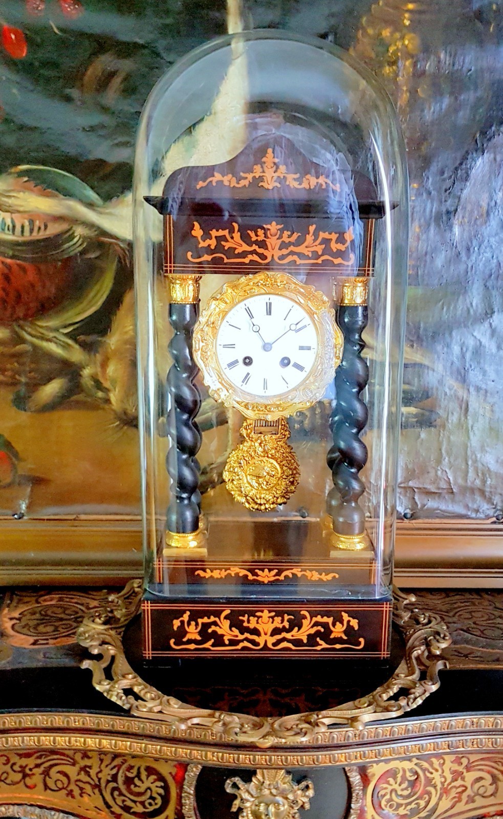 Antique French portal clock by Louis-Philippe, circa 1835 - P. Delemasson, Paris