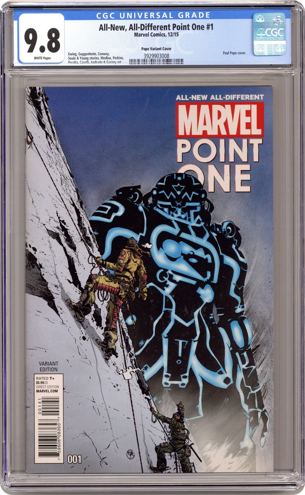 All New All Different Point One 1D Pope 1:10 Variant CGC 9.8 2015 3929903008