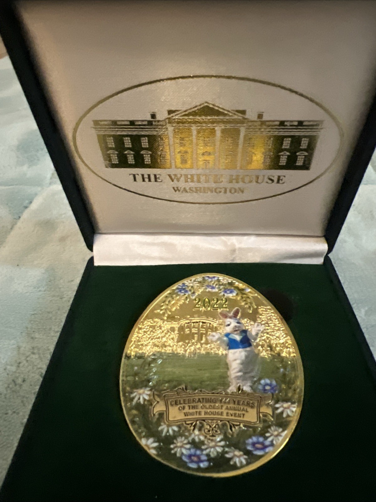 Official White House Easter Bunny 2022 challenge Egg Coin 144 years anniversary Official White House Easter Bunny 2022 challenge Egg Coin 144 years anniversary