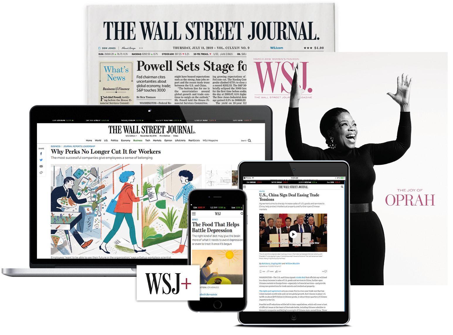 Wall Street Journal Print & Digital Mon - Sat + 24/7 service + AM CARRIER