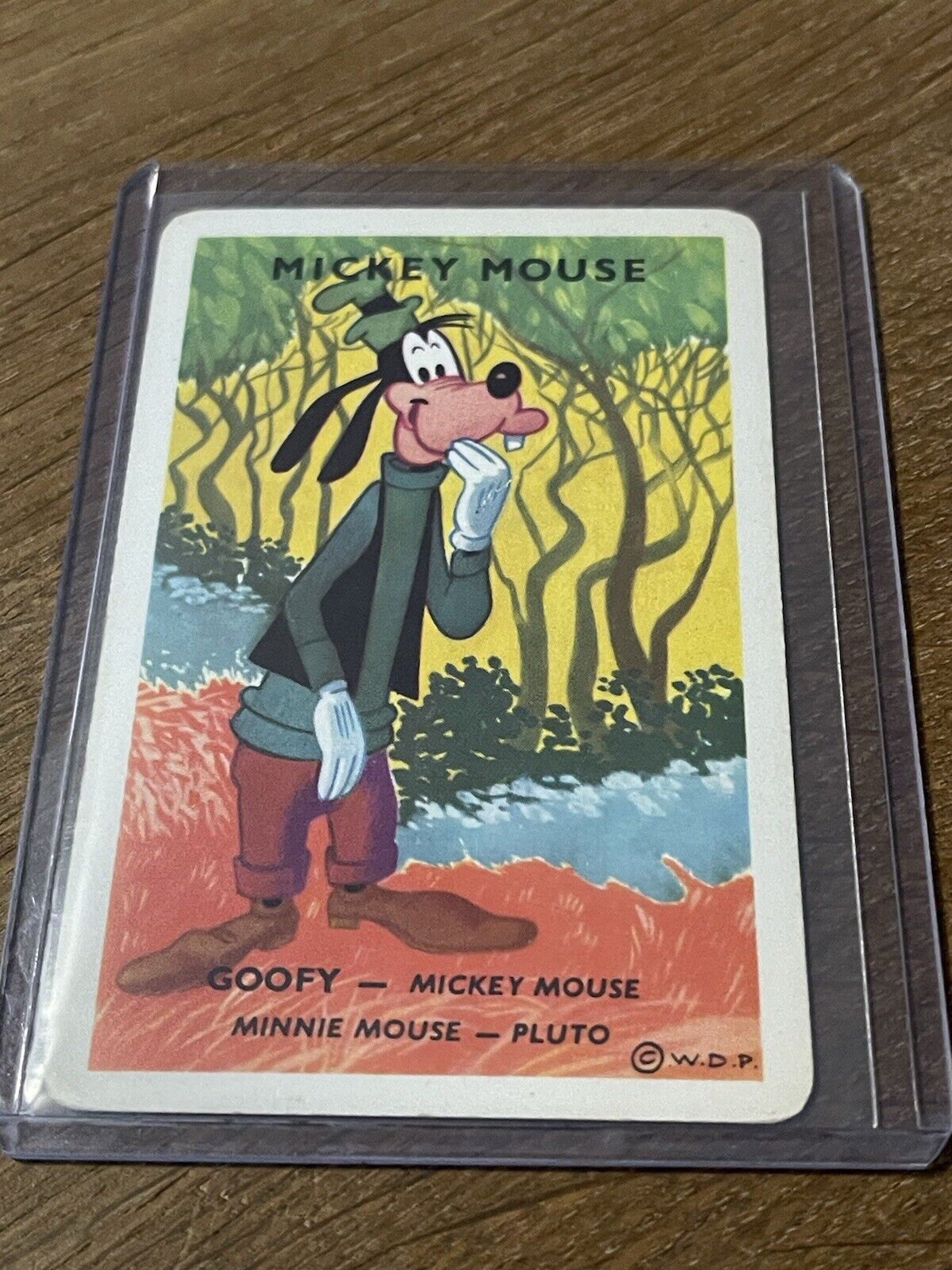 Vintage Rare French Disney 🎥 Card Game Goofy Playing Card RARE