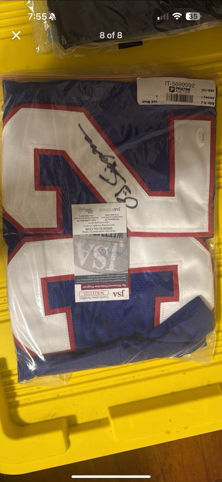 Sports Memorabilia Signed And Authenticated. AFC East Jerseys And Miscellaneous