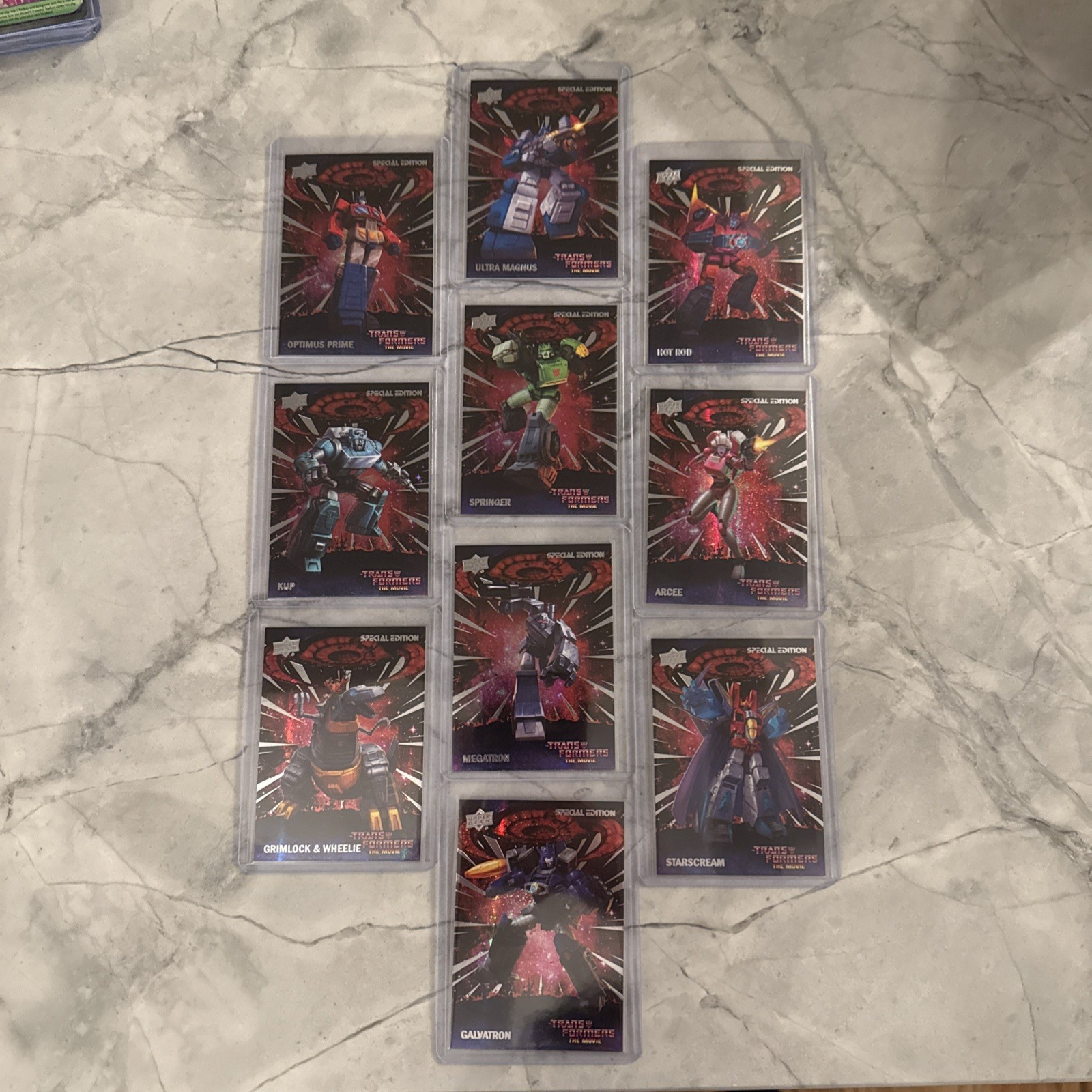 2026 Upper Deck Transformers: The Movie 40th Galaxy Parallel 10-Card Lot Rare
