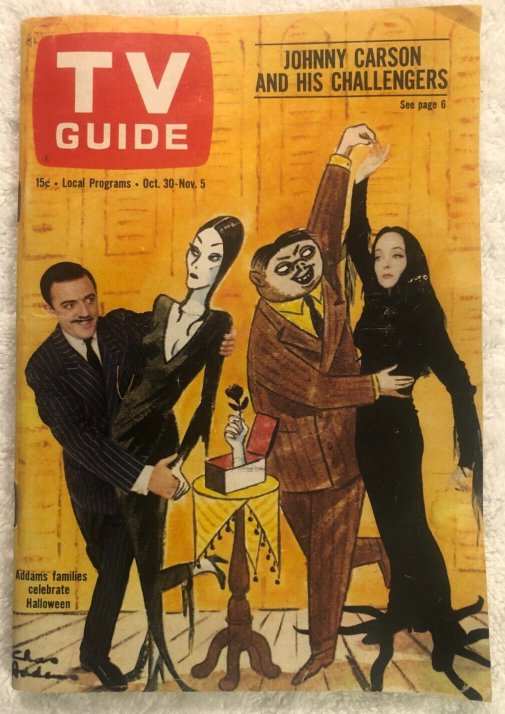 TV Guide October 1965, The Adams Family, Not Labeled, Rare,