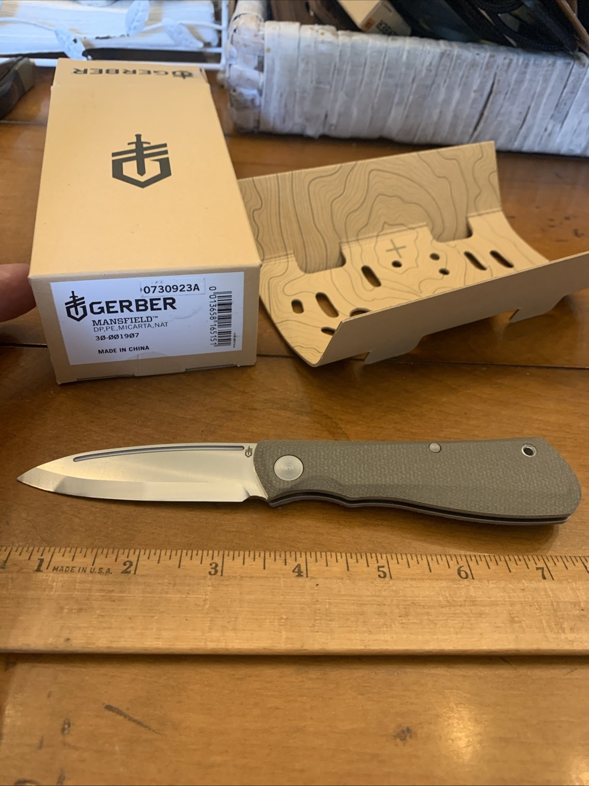 Sweet Gerber Mansfield Micarta Slip Joint Folding Knife 