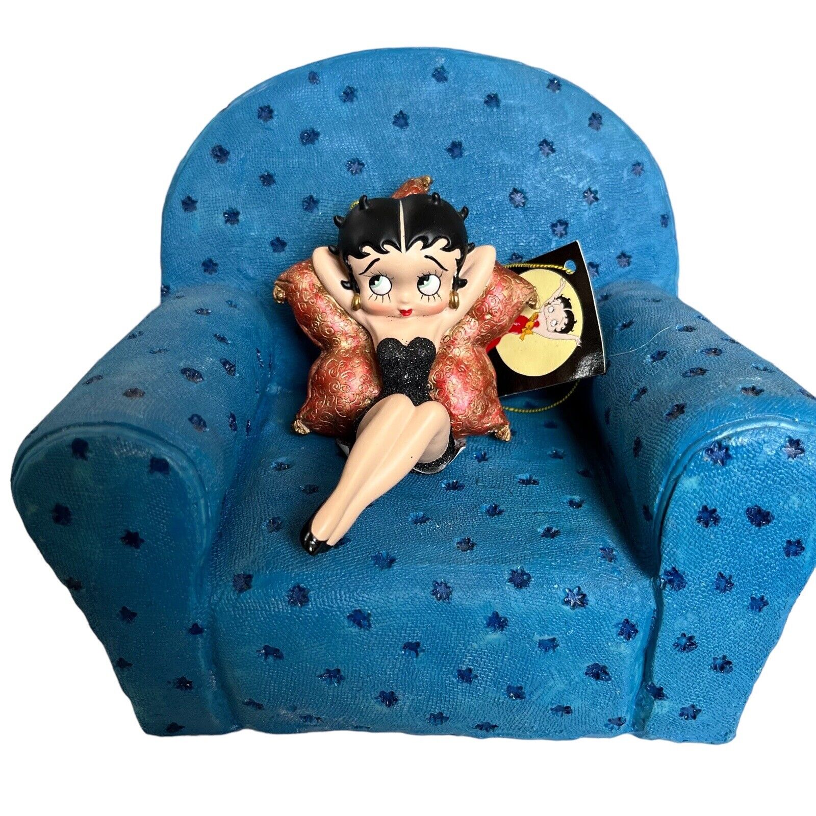 VTG Betty Boop Figure Starstruck Pillow w Chair 2000 Westland Giftware 6820 Rare