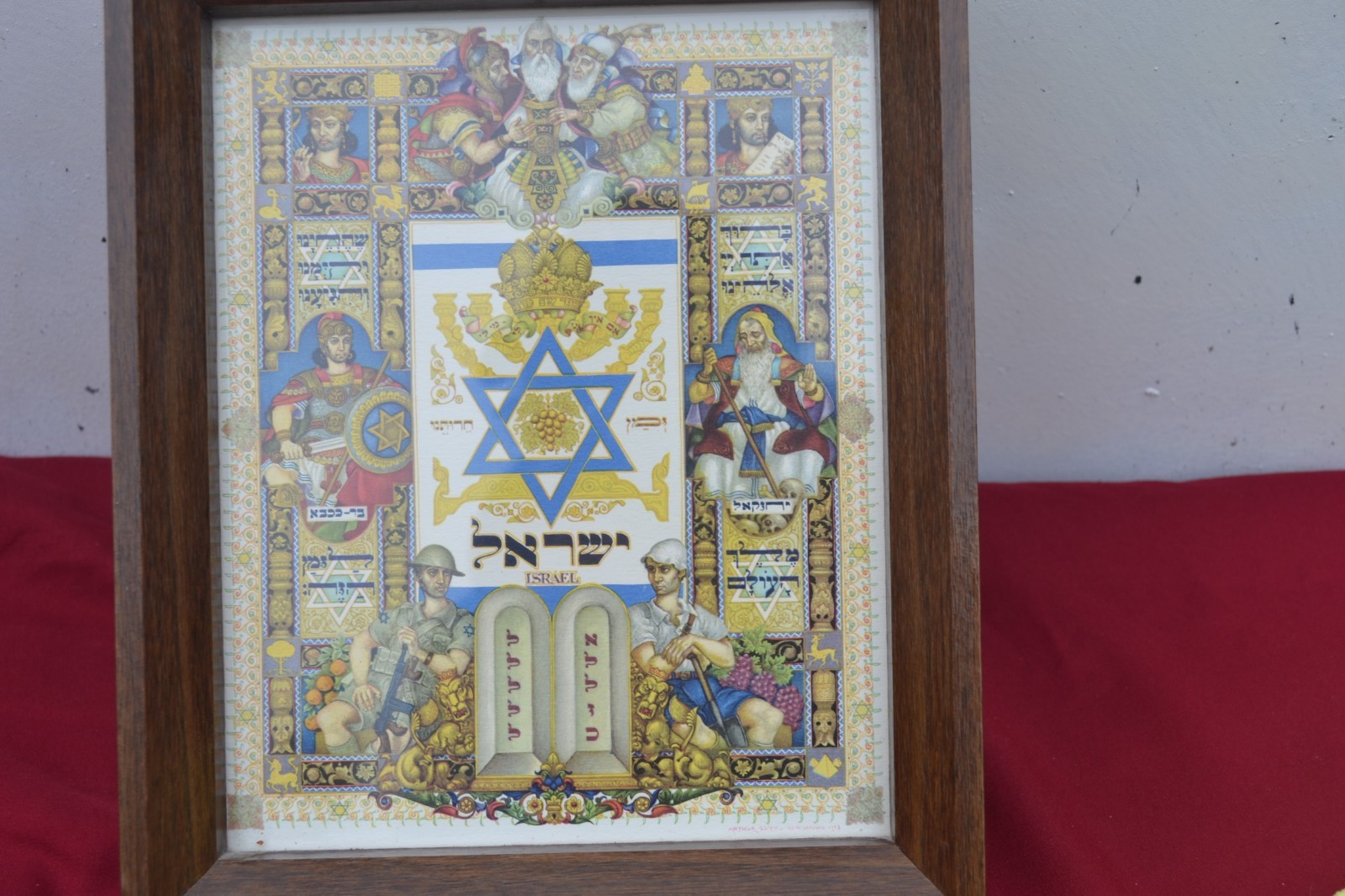 Judaica Israel 1948 Arthur Szyk Music Box Plays Hatikvah Swiss Made Beautiful Judaica Israel 1948 Arthur Szyk Music Box Plays Hatikvah Swiss Made Beautiful