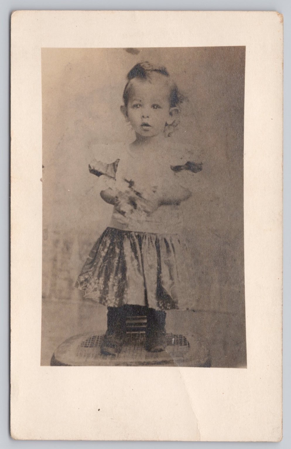 Vintage RPPC Real Photo Postcard Adorable Child Toddler Studio Portrait Early Vintage RPPC Real Photo Postcard Adorable Child Toddler Studio Portrait Early