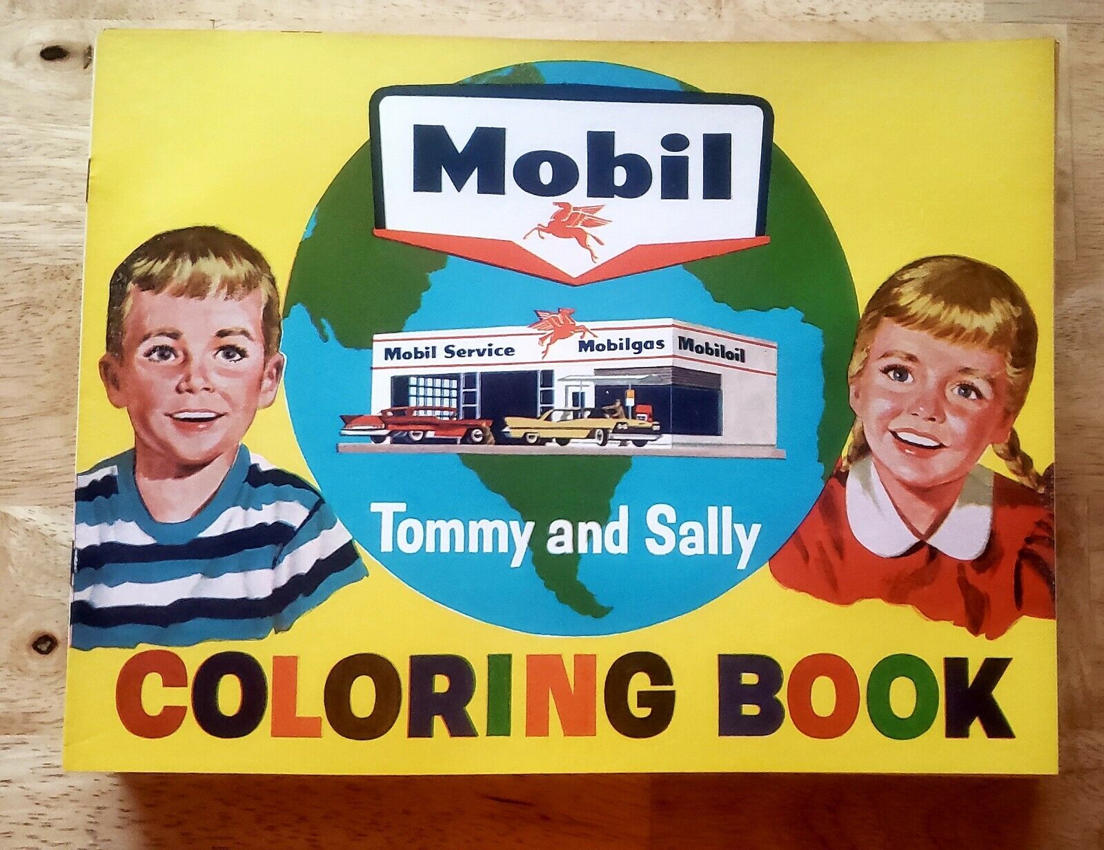 1950s Mobil Gas Station Coloring Book