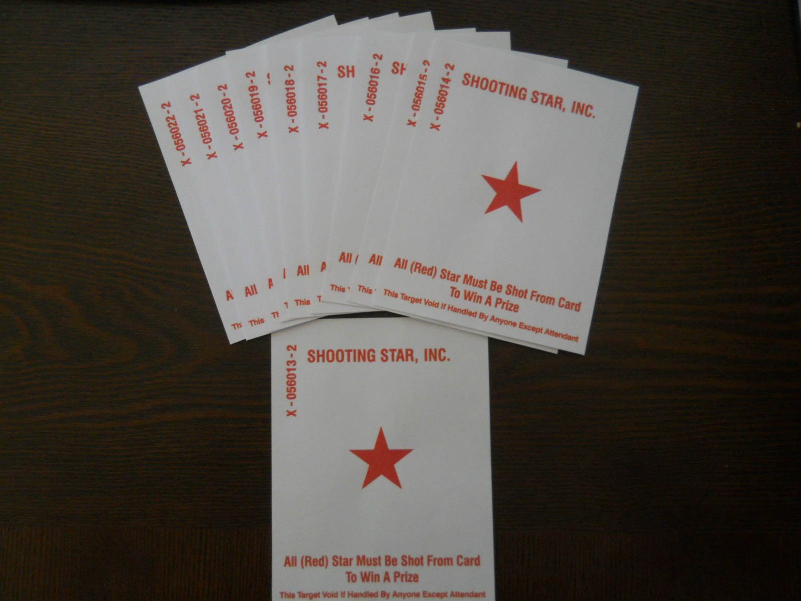 Shooting Star Inc. targets, Red Star, Pack of 10, classic, carnival, game Shooting Star Inc. targets, Red Star, Pack of 10, classic, carnival, game