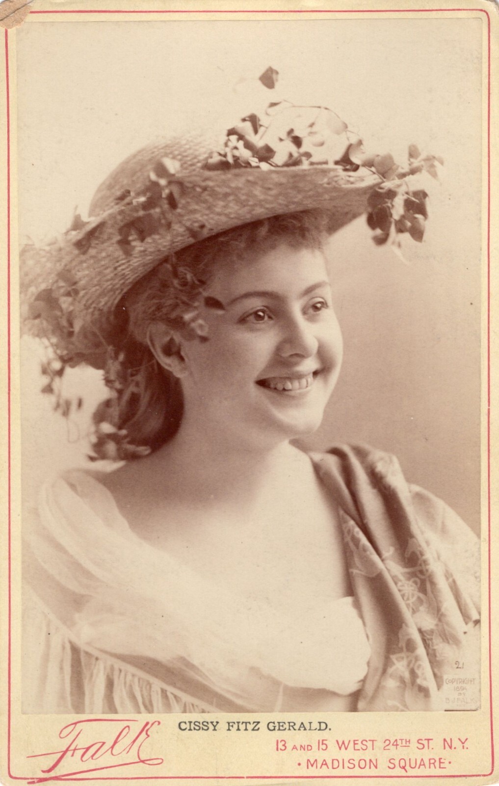 RADIANT ACTRESS: CISSY FITZ GERALD (ONE OF THE GAIETY GIRLS)