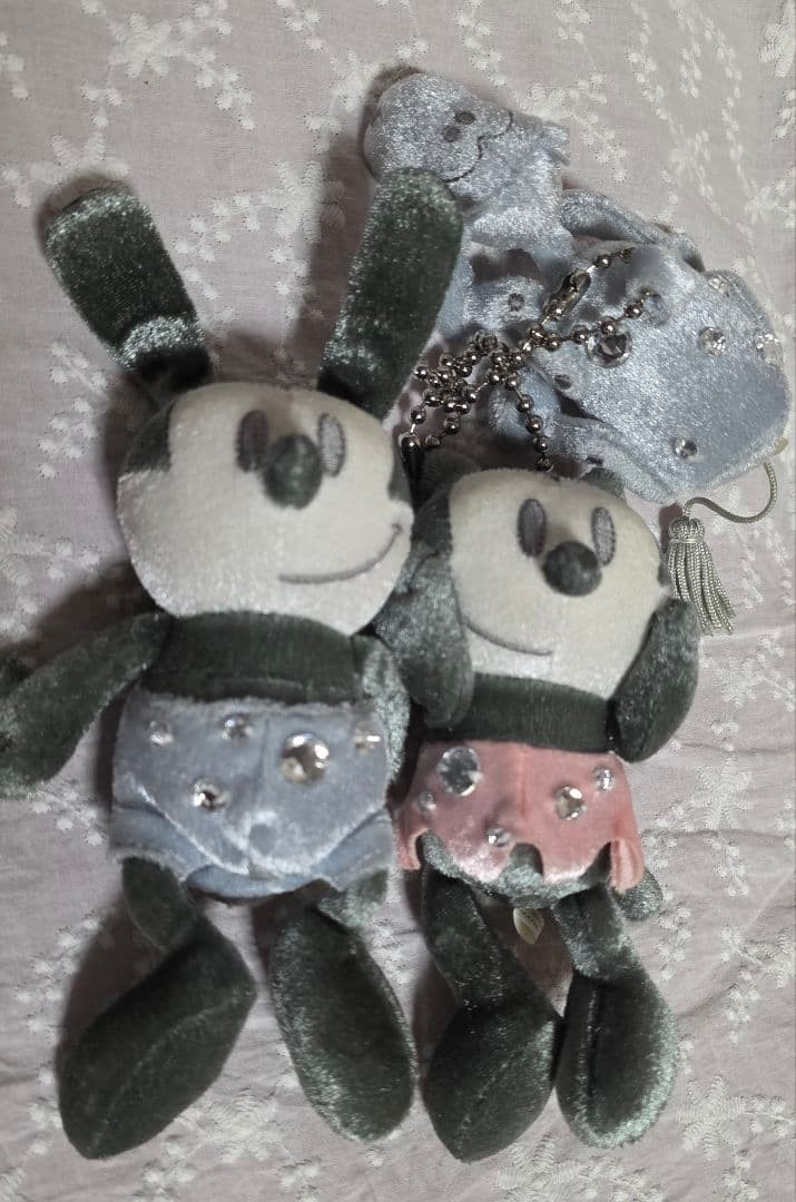Samantha Thavasa Disney Oswald Ortensia Mechanical Cow Plush Bag Charm Set of 3
