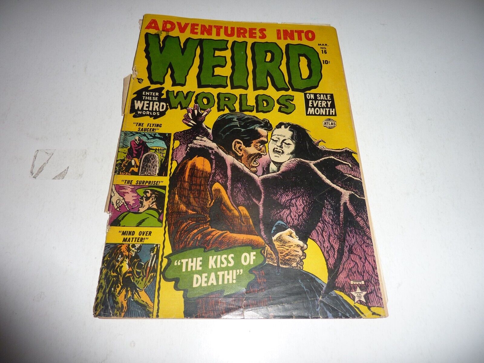 ADVENTURES INTO WEIRD WORLDS #16 Horror Atlas 1953 PCH Low Grade PR .5