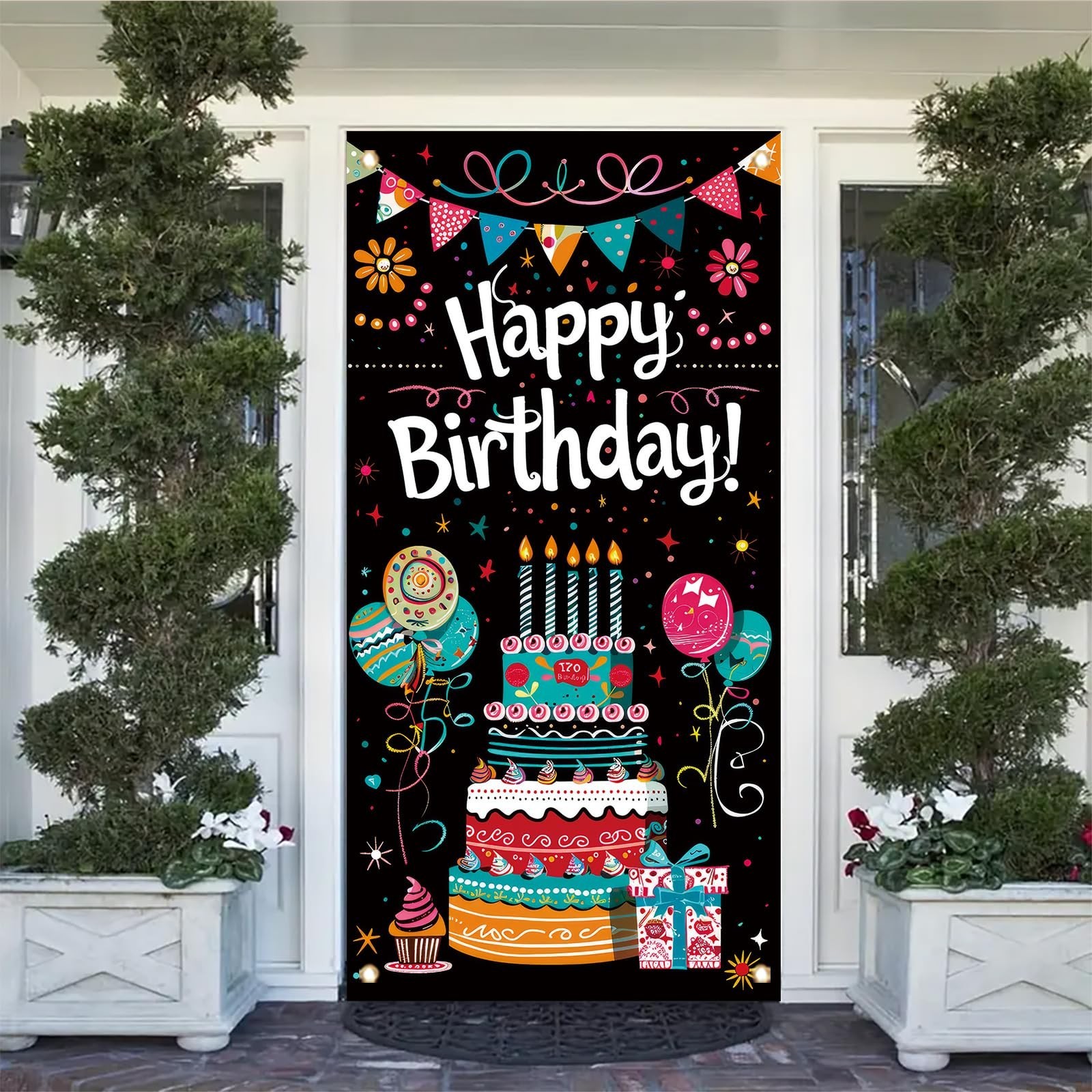Happy Birthday Door Decorations Banner 71x35 Inch Cover Sign For Women Adult ... Happy Birthday Door Decorations Banner 71x35 Inch Cover Sign For Women Adult ...