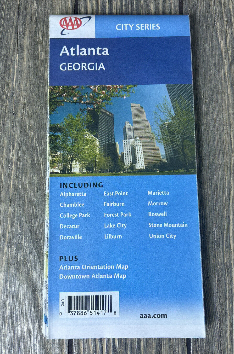 2005 2008 AAA Atlanta Georgia City Series Map