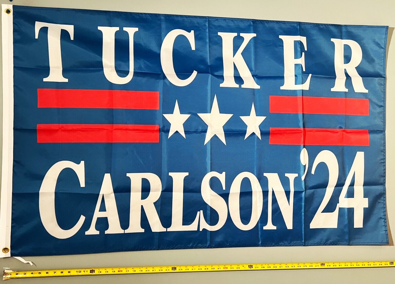 Tucker Carlson FLAG FREE USA SHIP Trump Vivek Republican America USA Sign 3x5'