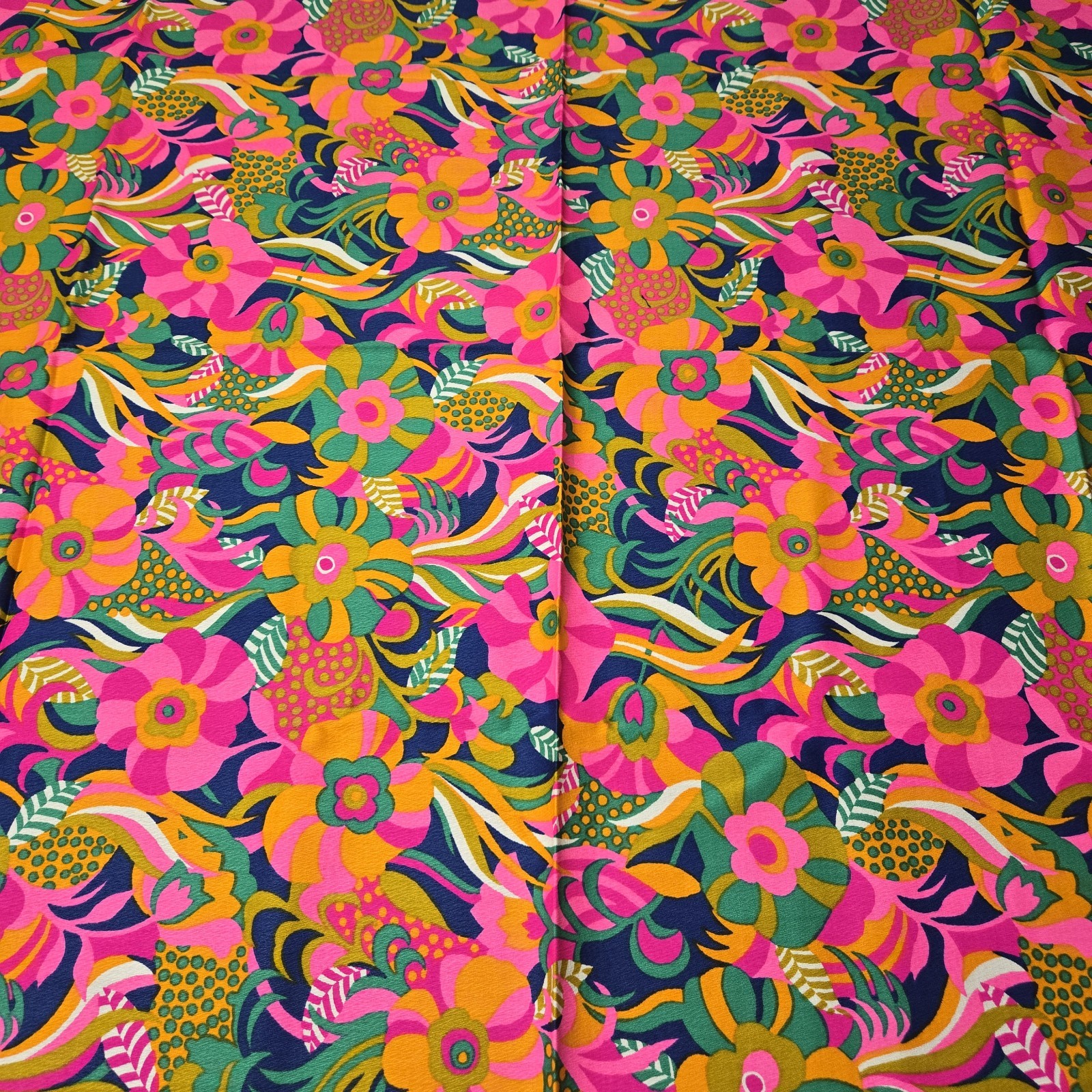 Vtg 1960s 70s Flower Power Fabric Psychedelic Mod Floral Hippie 54 Vtg 1960s 70s Flower Power Fabric Psychedelic Mod Floral Hippie 54