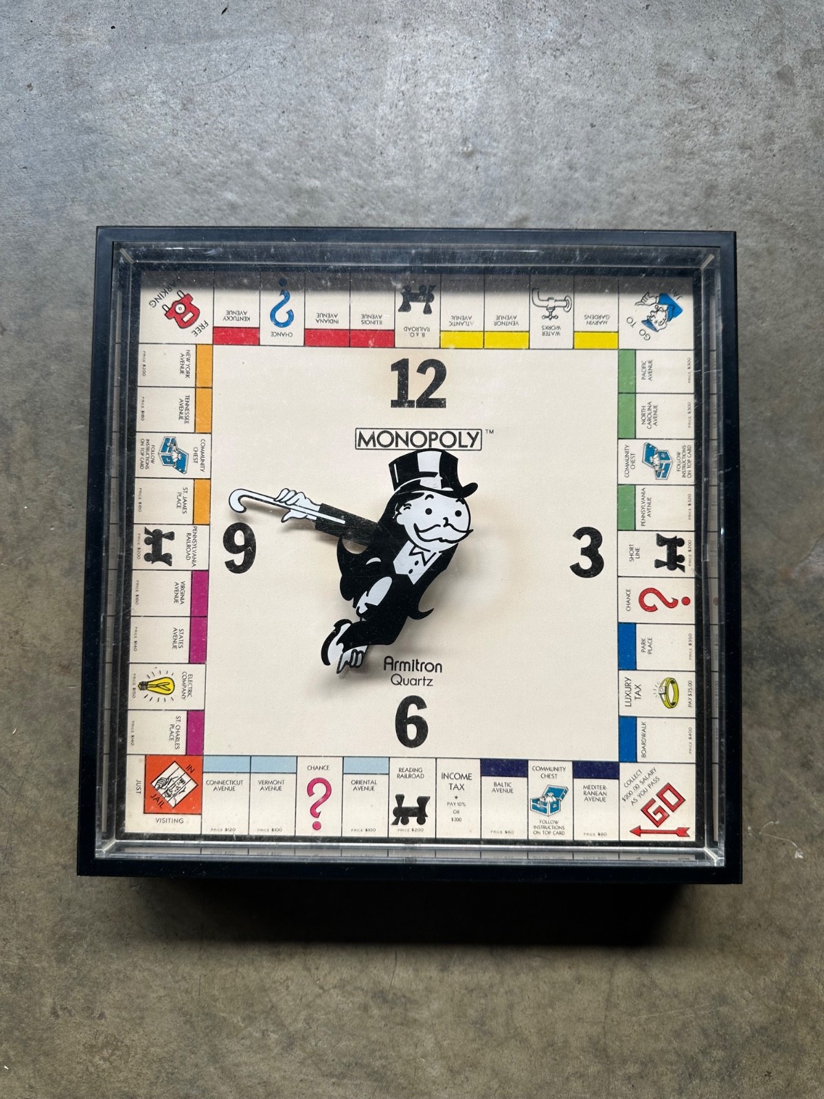Collectible Vintage Boardgame Monopoly Clock