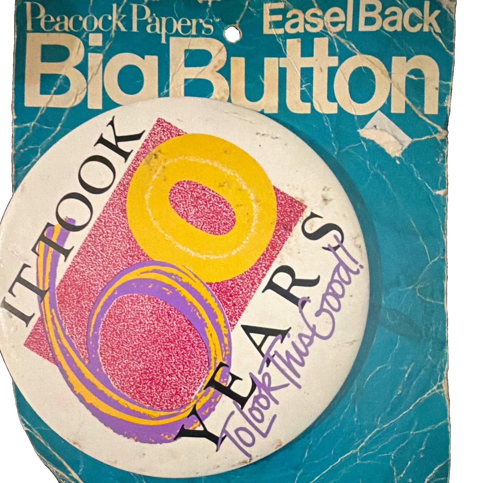 Peacock Papers Big Button Pinback \