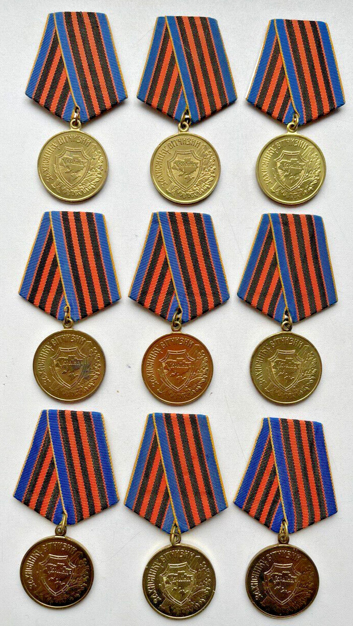 Vintage Soviet Union set of identical awards and medals of the USSR 9 pcs