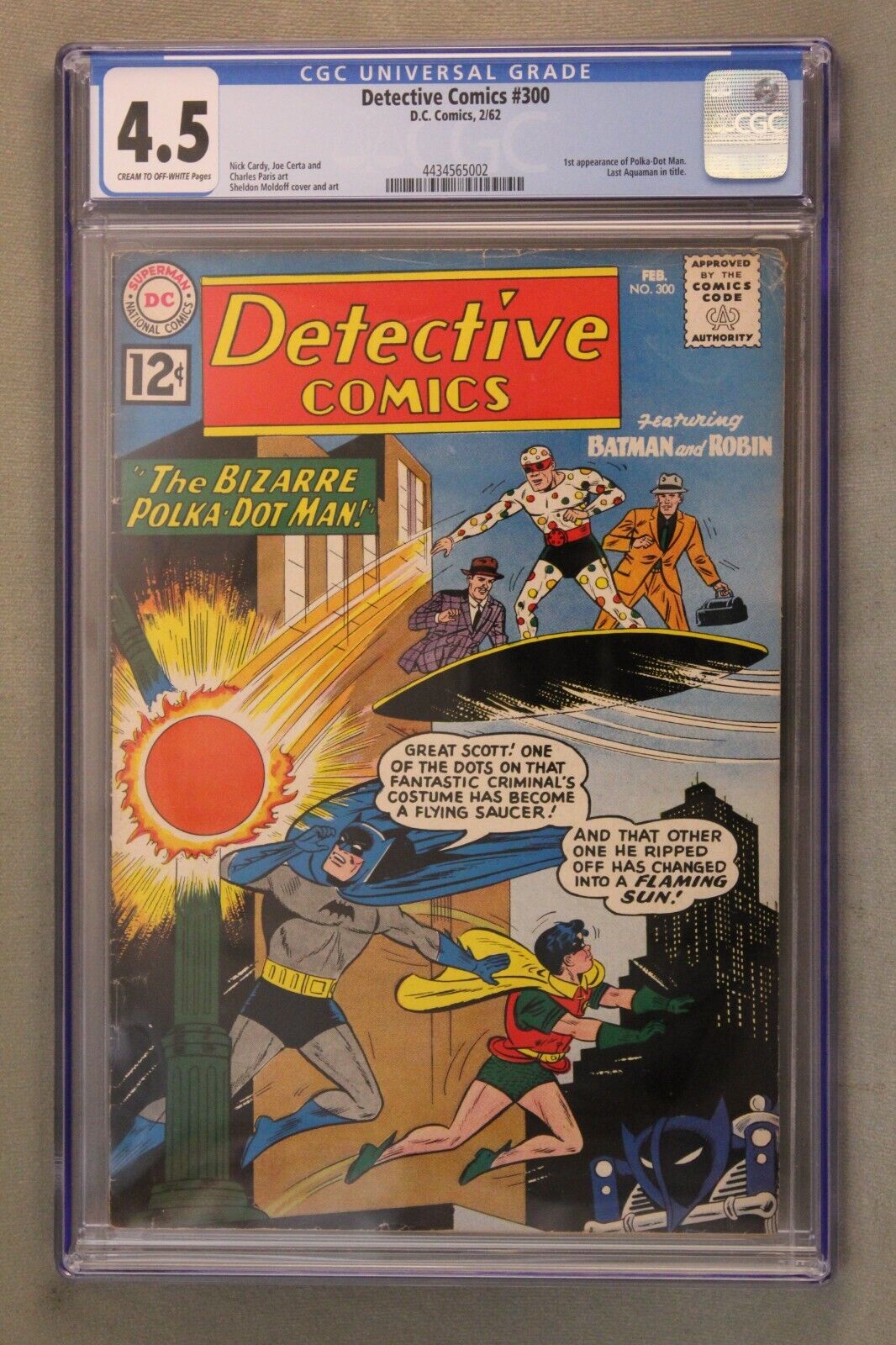 Detective Comics #300 ~ D.C., 2/62, CGC Graded at 4.5 Cream to Off-White Pages