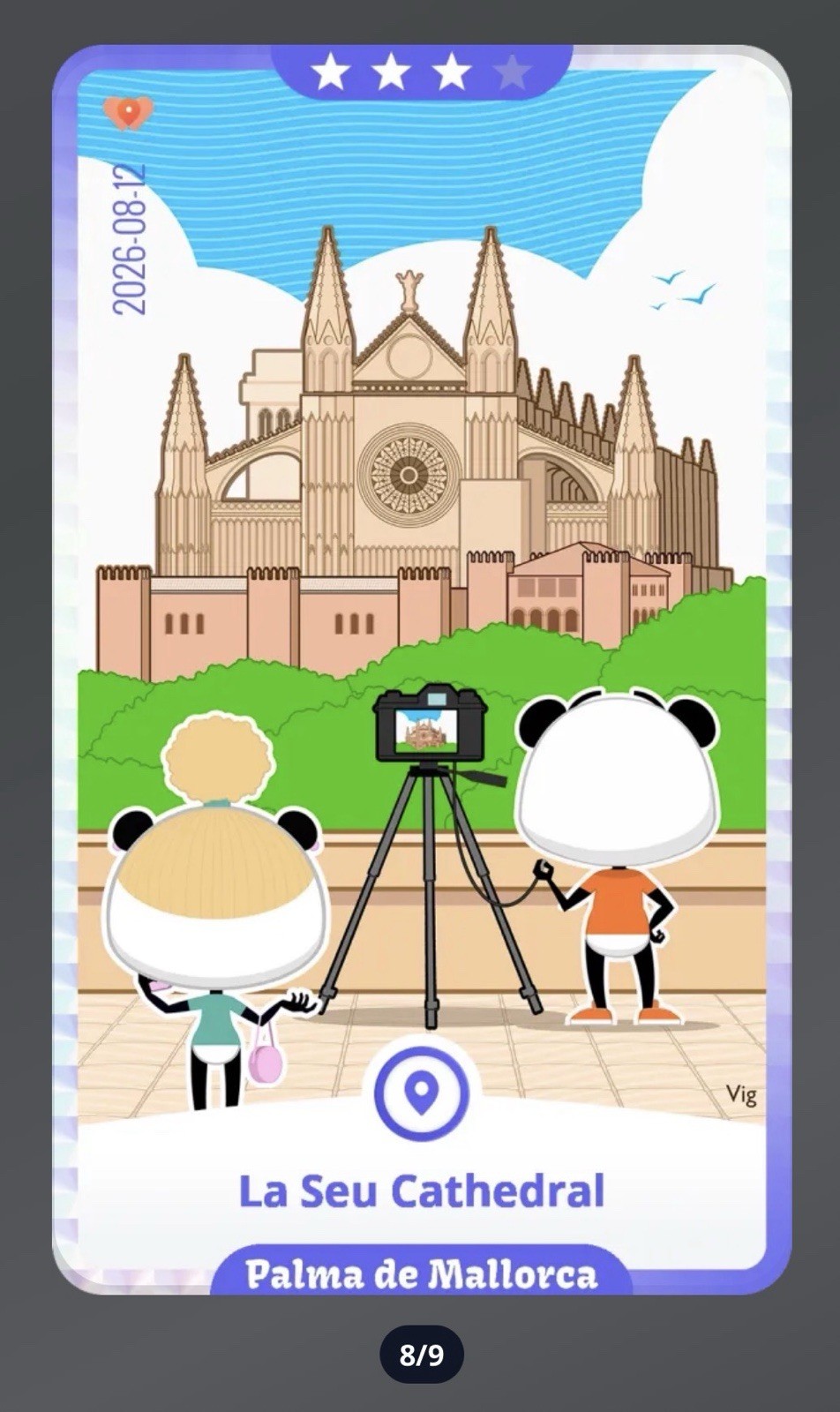 WeWard Palma de Mallorca card 8/Carte Palma de Majorque 8/Palma di Maiorca 8 WeWard Palma de Mallorca card 8/Carte Palma de Majorque 8/Palma di Maiorca 8