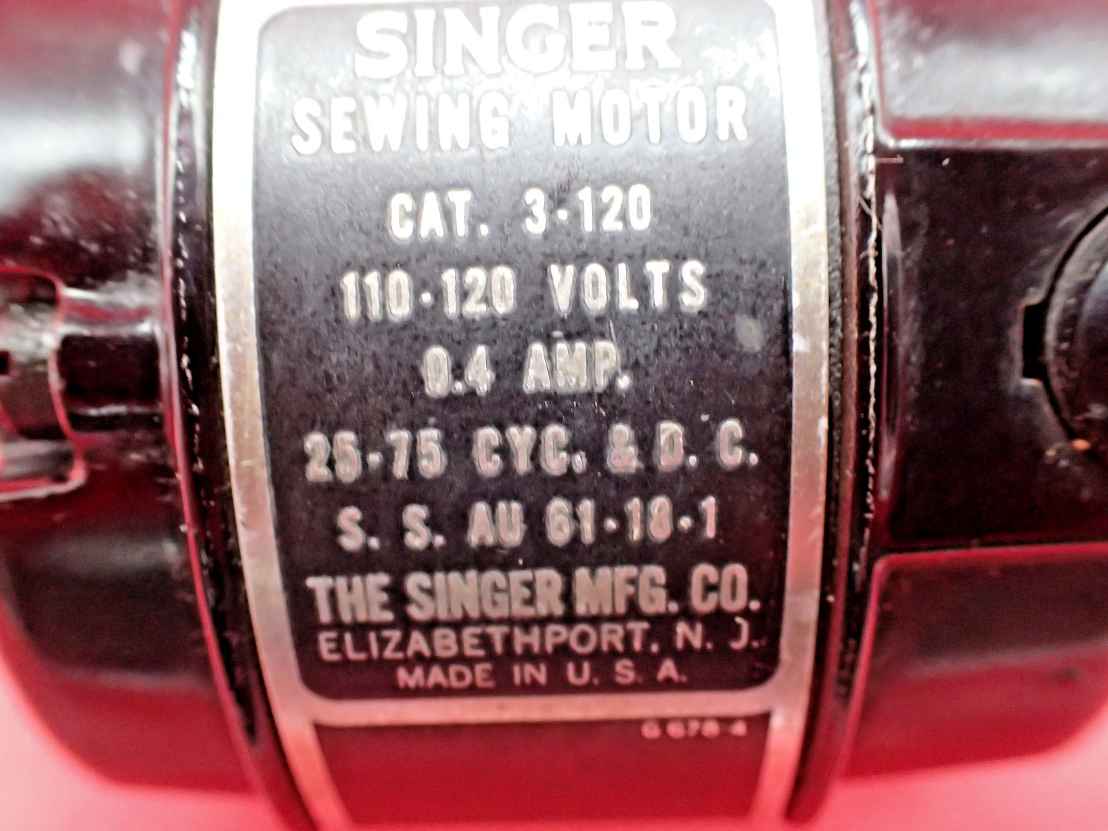 1955 Vintage Singer 221 FEATHERWEIGHT Sewing Machine CAT 3-120 Motor TESTED