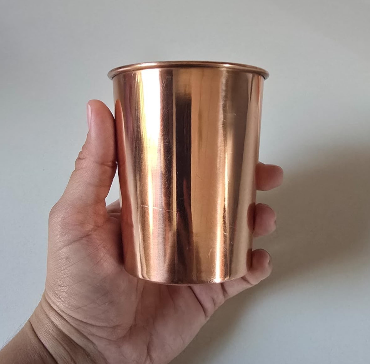 2PCS Pure Copper Drinking Cups 250ml Tumblers Plain Ayurvedic Health Cups USANew
