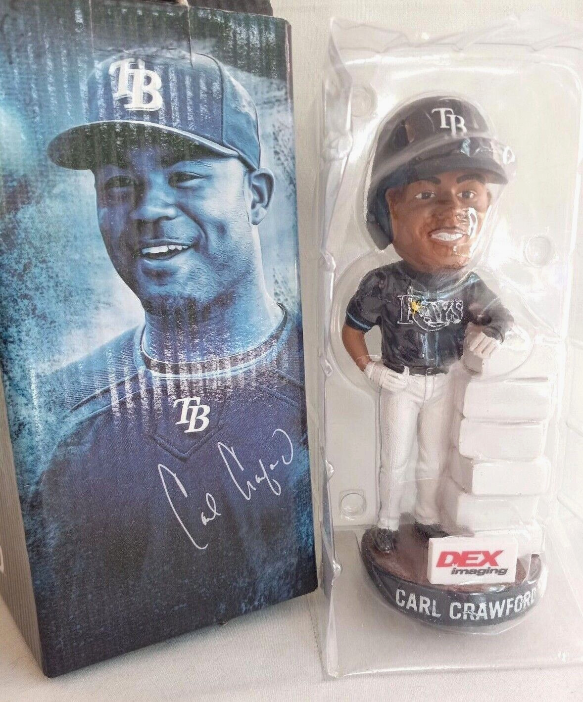 Carl CRAWFORD Bobblehead- 6 Stolen Bases, RAYS-  May 3, 2009- NEW- Collectible