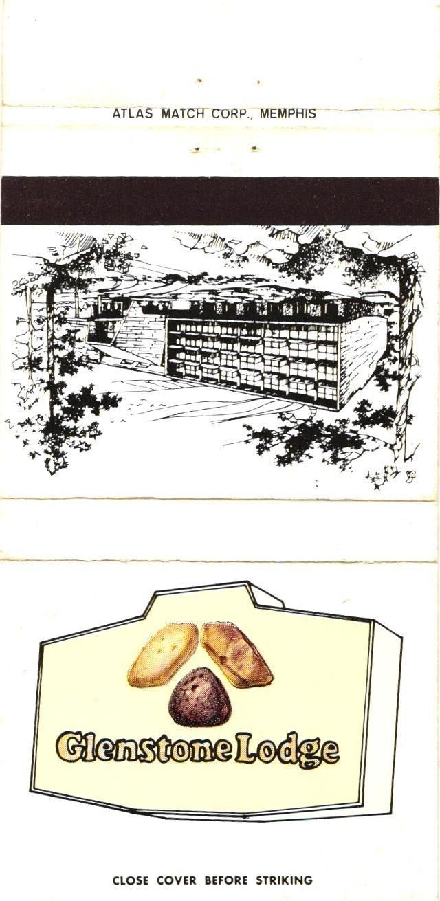 Glenstone Lodge Vintage Matchbook Cover 1970s Hotel Glenstone Lodge Vintage Matchbook Cover 1970s Hotel