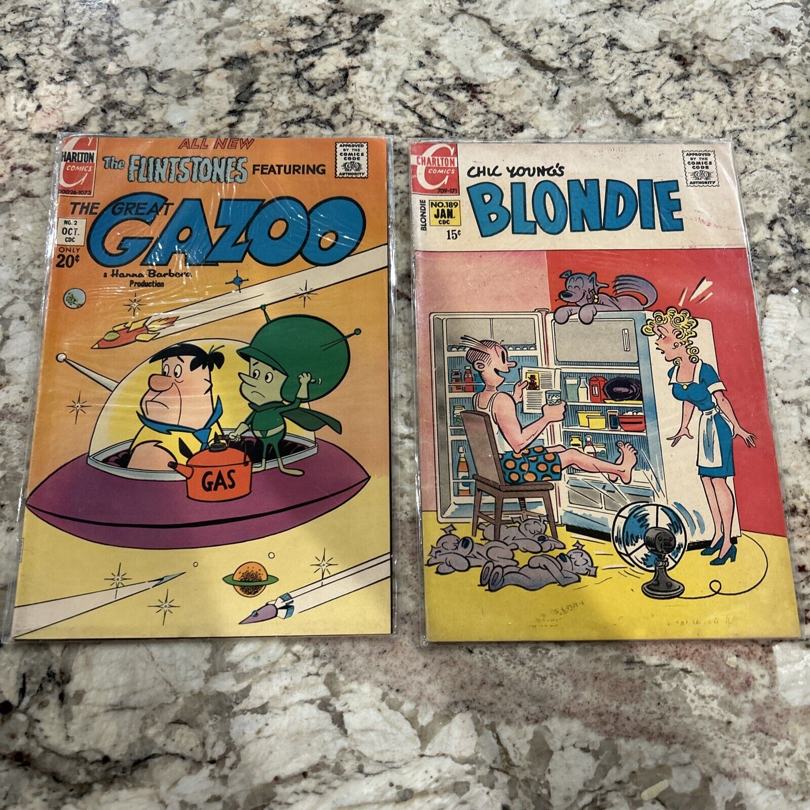 BLONDIE #189 Charlton Comics 1971 Chic Young's Flintstones Gazing #2