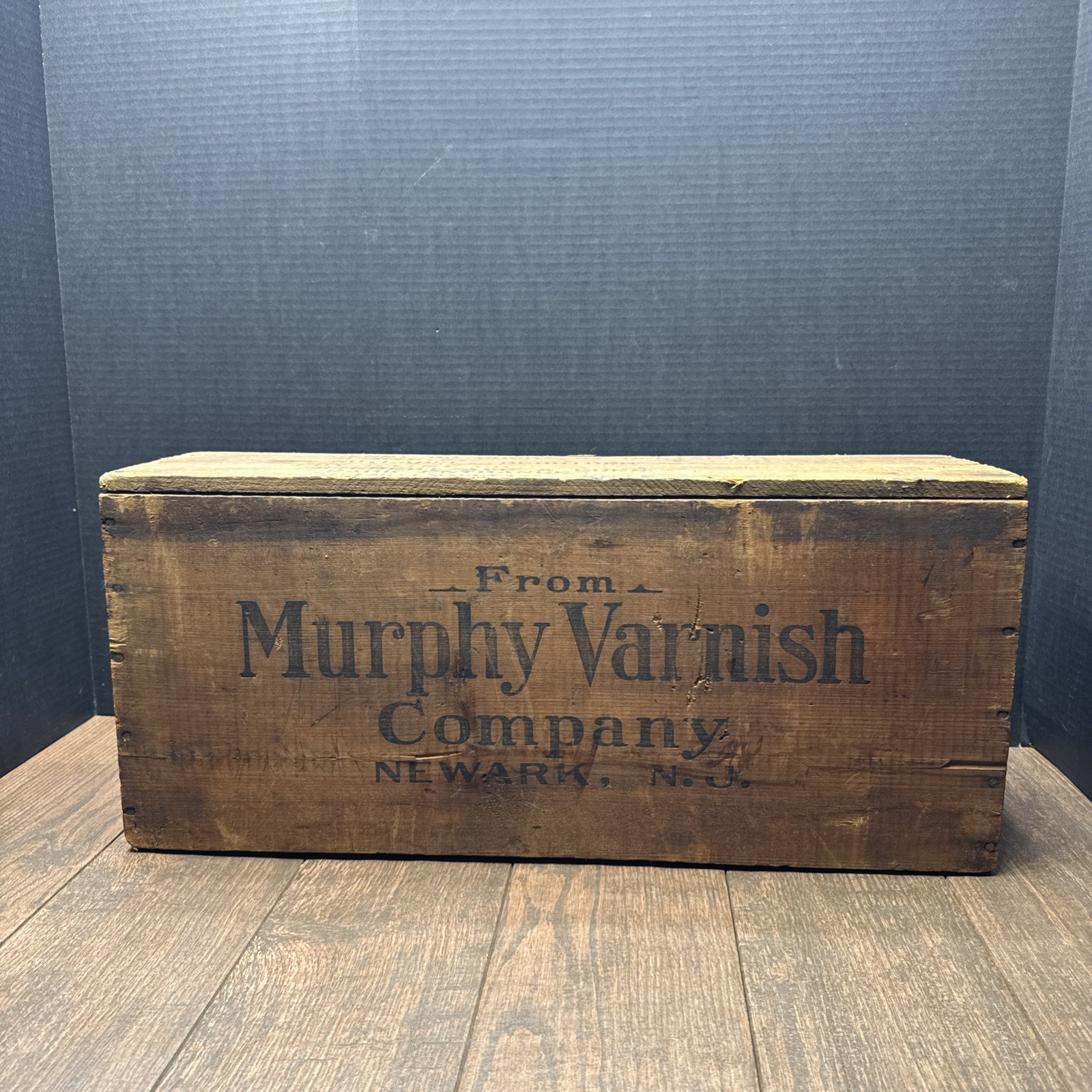 Antique Early 1900’s MURPHY VARNISH COMPANY BOX NEWARK N.J