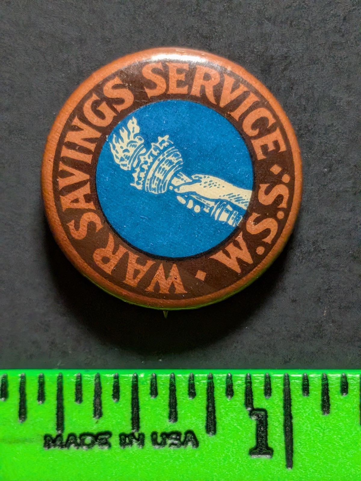 Vintage WSS War Savings Service Military Pinback Pin