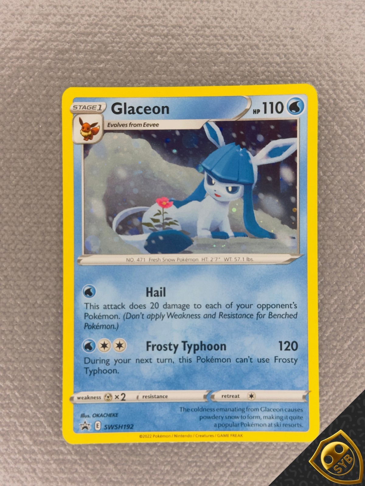 Glaceon SWSH 192 Cosmos Holo English Black Star Promo Pokemon Glaceon SWSH 192 Cosmos Holo English Black Star Promo Pokemon