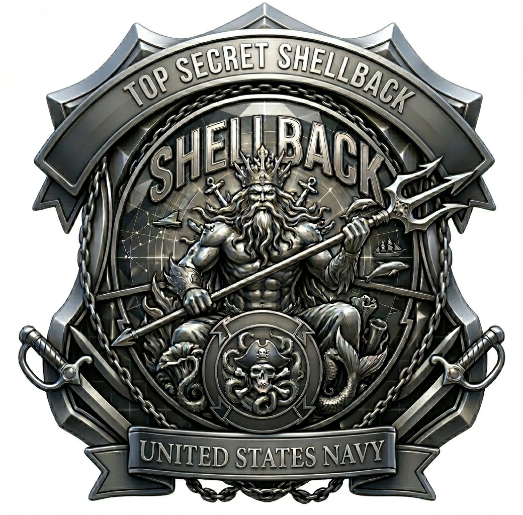 Top Secret Shellback Submarines Dolphin Veteran USN Gift Pride 4\