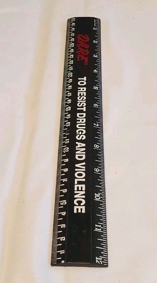 NEW School DARE Ruler D.A.R.E. To Keep Kids Off Drugs Vintage Measuring Stick 