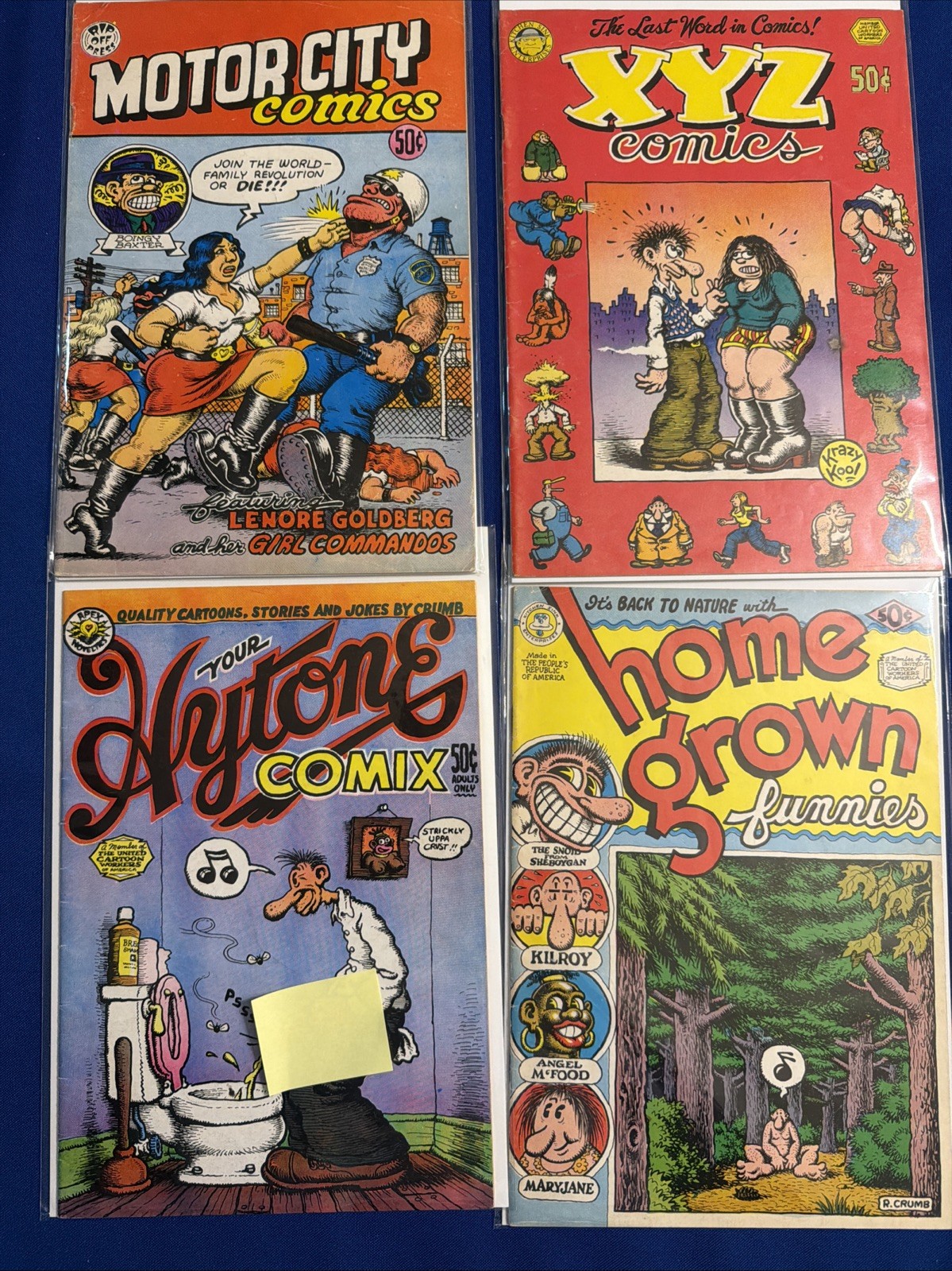 R Crumb Classic XYZ Your Hytone Comix Home Grown Funnies Motor City Underground