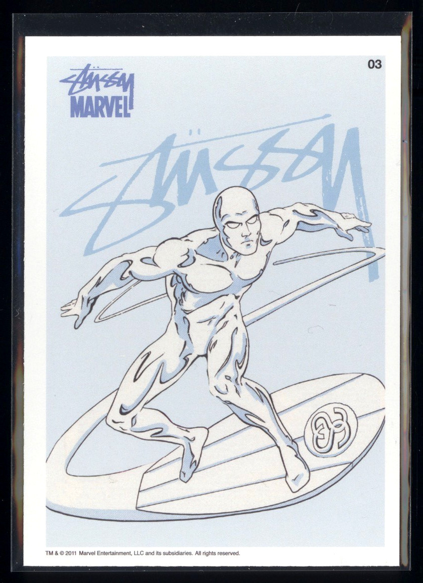 2011 Marvel Stussy Series 1 SILVER SURFER Rare Streetwear Promo Avengers Nm-Mt 2011 Marvel Stussy Series 1 SILVER SURFER Rare Streetwear Promo Avengers Nm-Mt