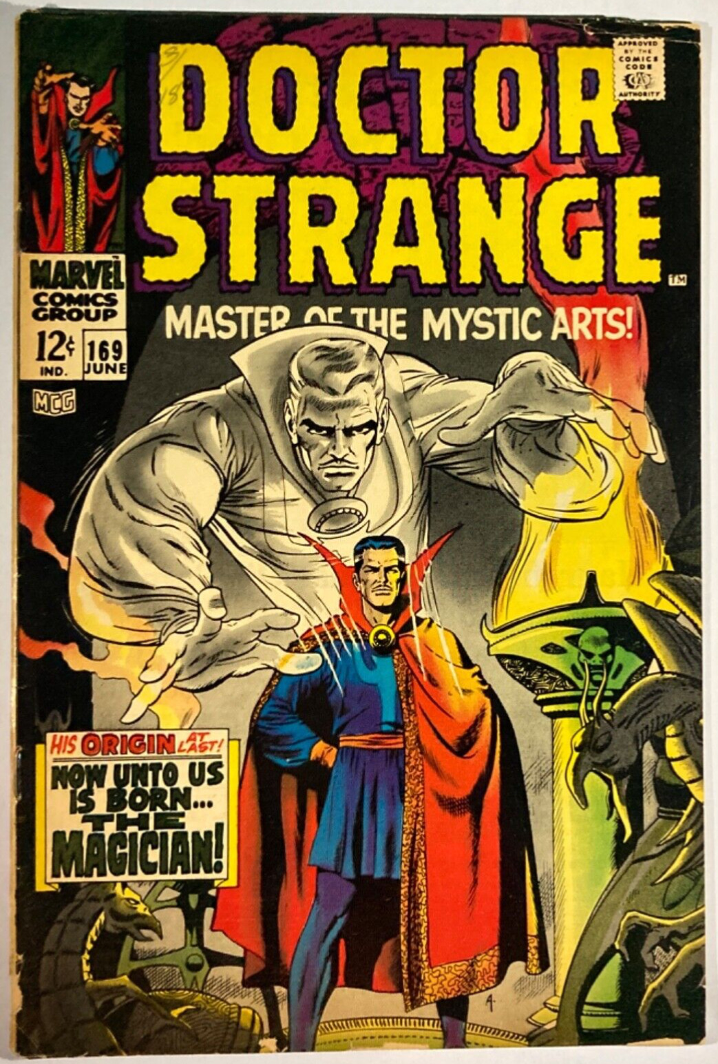 Doctor Strange 169 1968 Marvel Silver Age Mega key 1st Solo Dr. Strange FN/VF