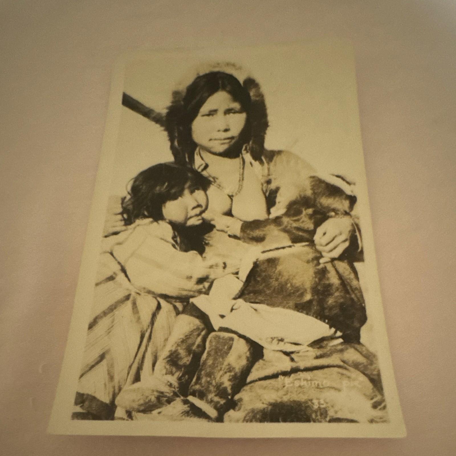 Real Photo RPPC Black & White Portrait Woman & Child, Unposted Divided Back