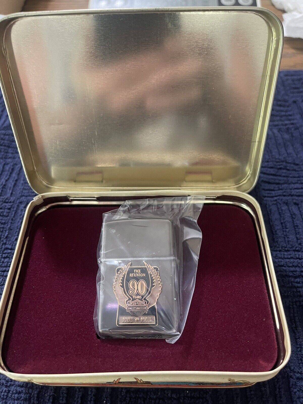 1993 HARLEY DAVIDSON ZIPPO~THE REUNION~90 YEARS~MINT CONDITION ~ NEW OLD STOCK