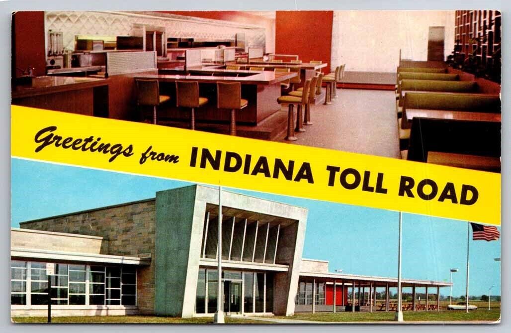 eStampsNet - Advertising Glass House Restaurant Indiana Toll Road Postcard 
