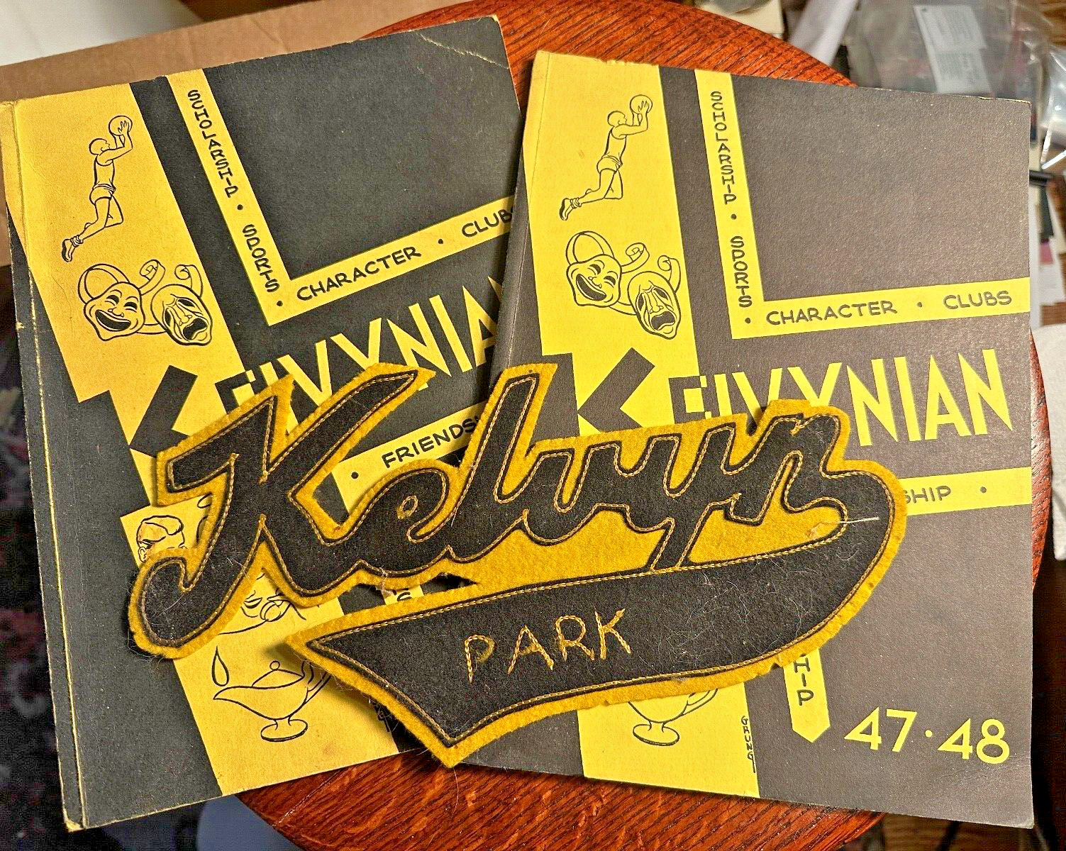 1947-48 KELVYN PARK HIGH SCHOOL YEARBOOK KELVYNIAN CHICAGO TWO WITH LETTERMAN PT